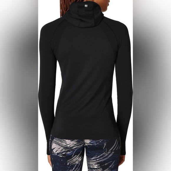 NWOT Sweaty Betty Athlete Hooded Long Sleeve Running Top In Sunset Pink - Medium - Picture 5 of 16